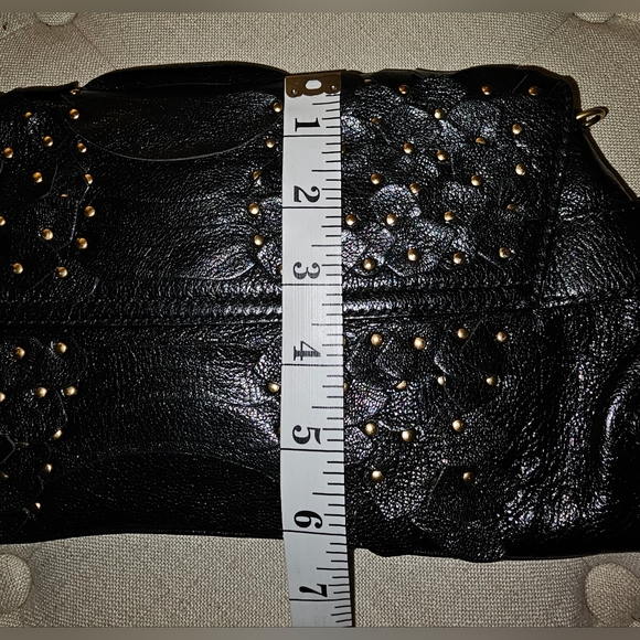 GUCCI Iconic Rare Vintage FW03 Tom Ford Black Studded Scaled Horsebit Bag Clutch - Picture 4 of 16